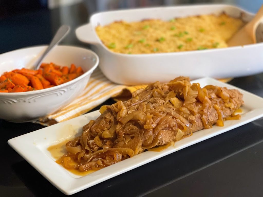 Marinated Pork Tenderloins with Onions At Home With Jenn Adams