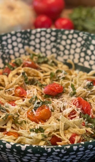 Roasted Tomato Garlic Parsley Pasta