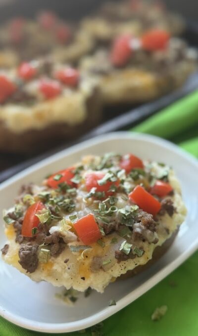 Cheeseburger Twice Baked Potatoes