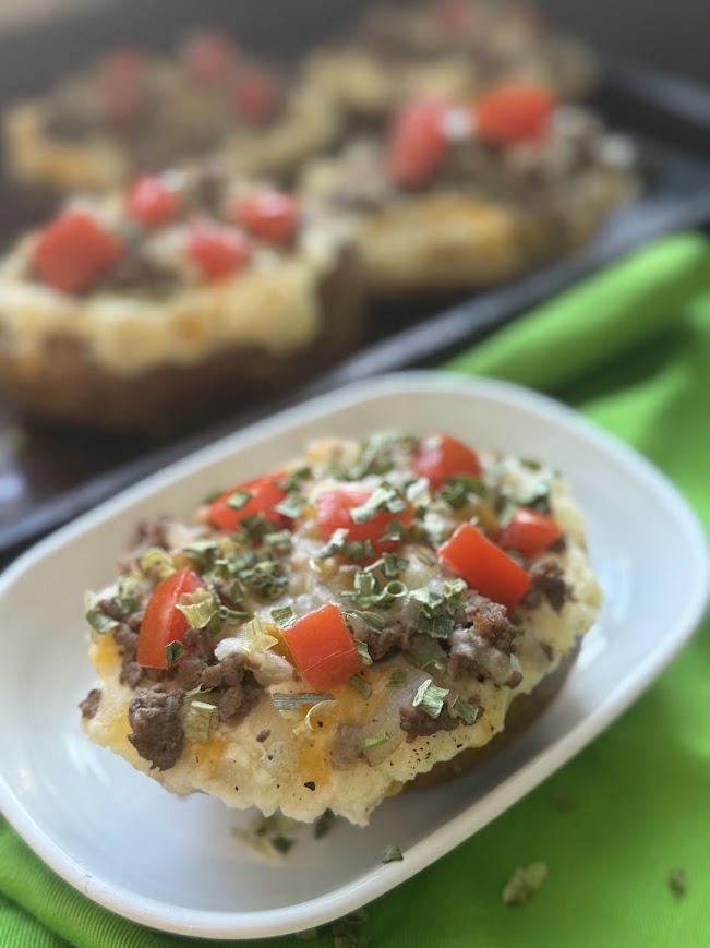 Cheeseburger Twice Baked Potatoes